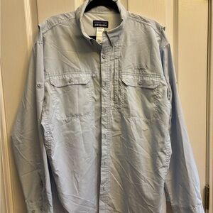 Patagonia Sky Blue Casual Shirt UV protection sz Large